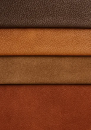 نمای نزدیک از انواع چرم